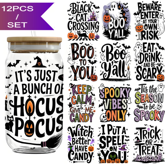 (12PCS/SET)Halloween UV DTF Film Transfer Paper