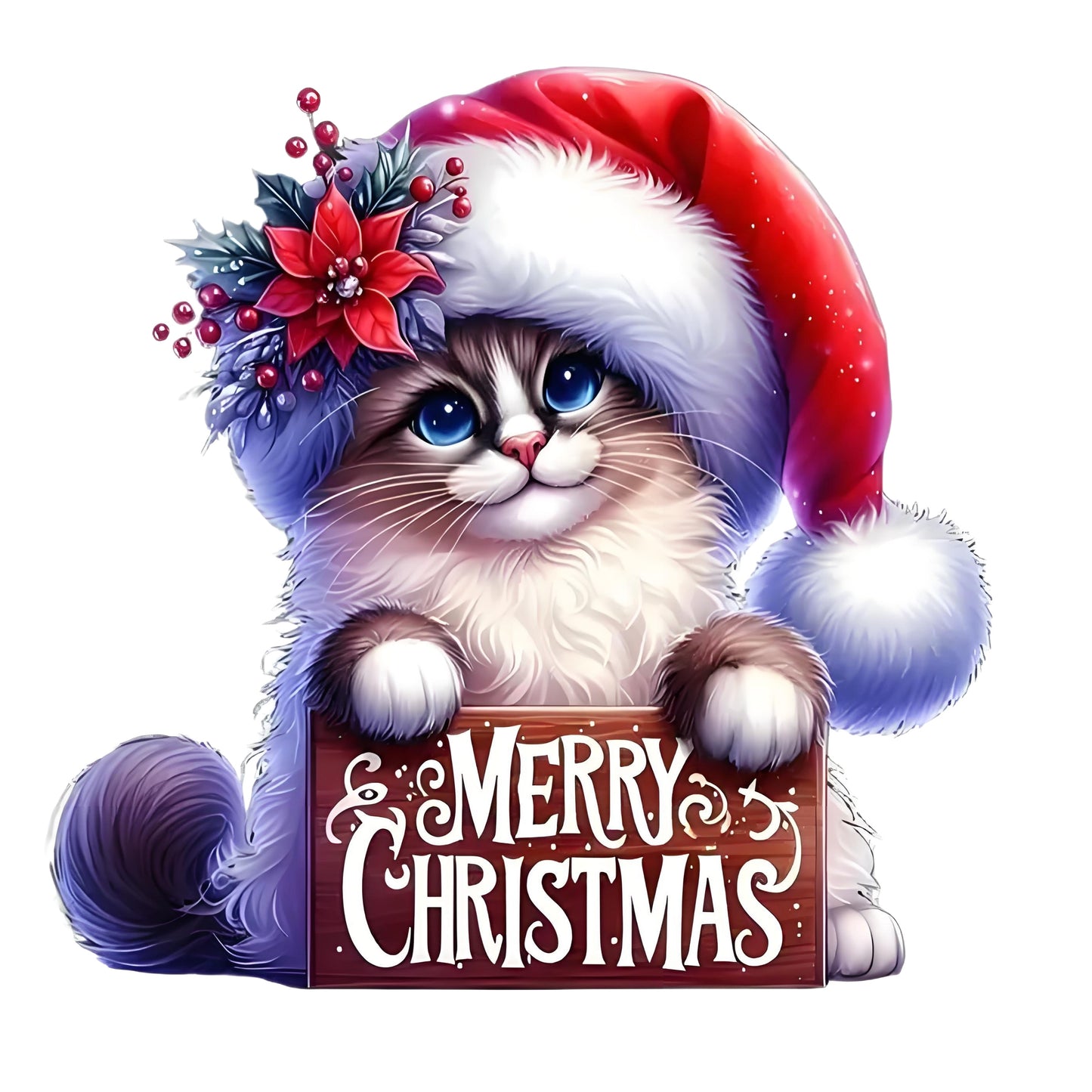 Christmas Cat Heat Transfer Stickers