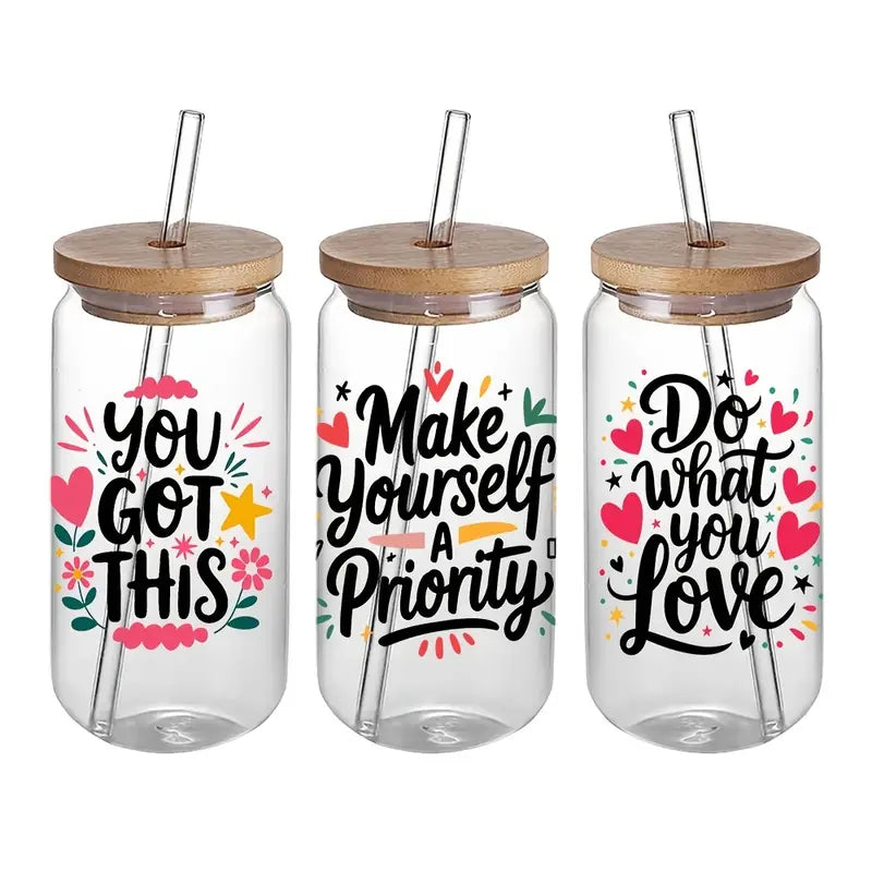 Positive Inspirational Quote UV DTF Mug Sticker