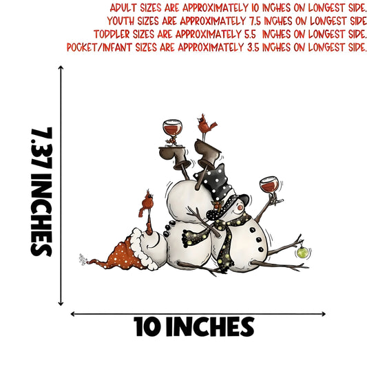 Christmas Snowman Theme Ironing Transfer