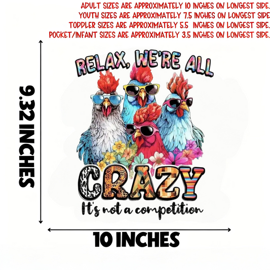 Funny Rooster Iron-On Transfer