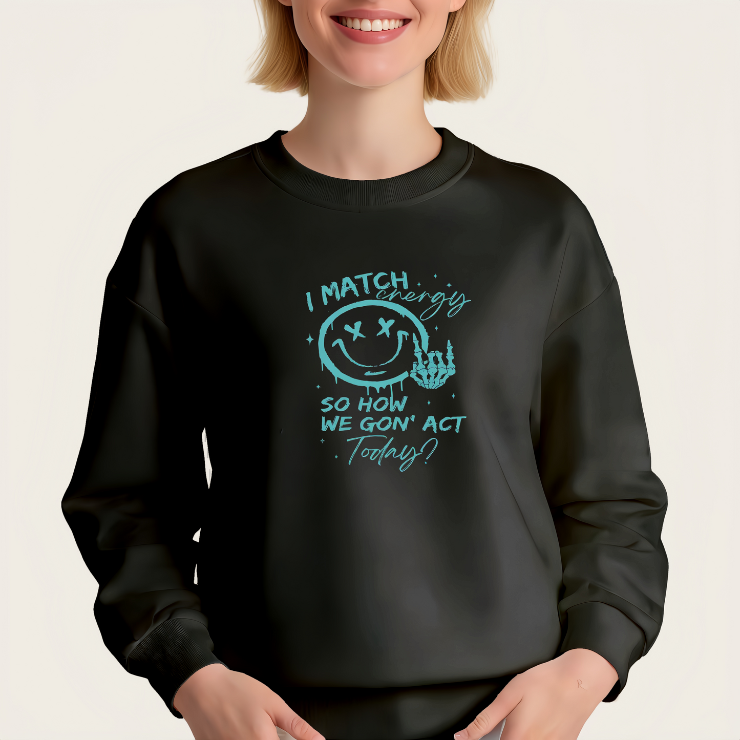 Smiley face letters iron-on transfer