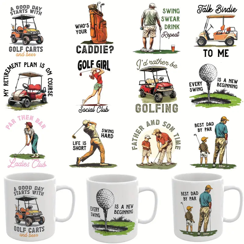 Golf Theme UV DTF Transfer Paper