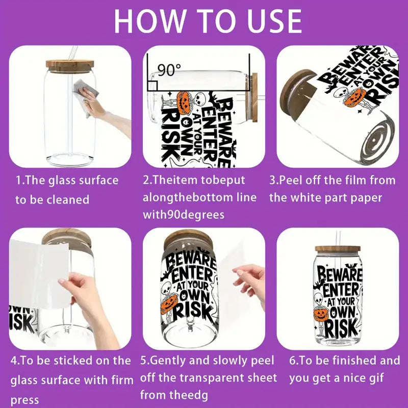 (12PCS/SET)Halloween UV DTF Film Transfer Paper
