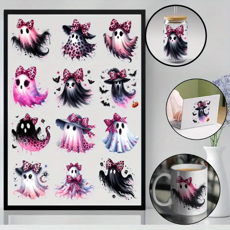 (12PCS/SET)Halloween DIY UV Transfer Paper Set
