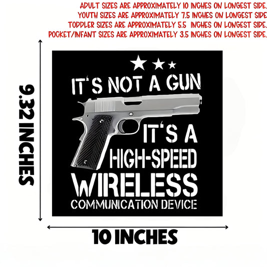 Guns and slogan iron-on transfers