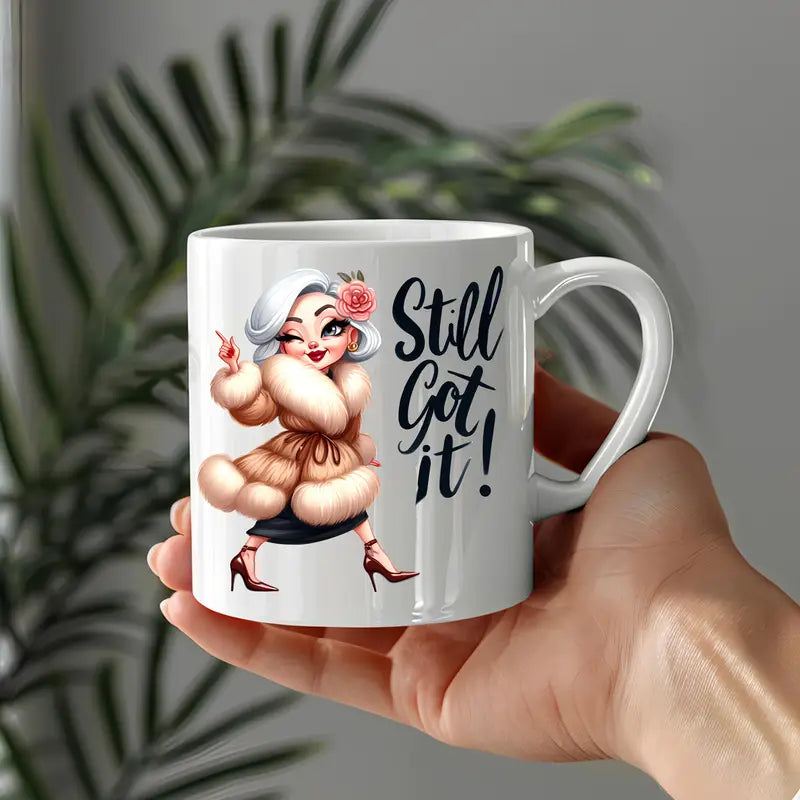 (12PCS/SET)Fashionable old lady DIY glass jar mug sticker UV DTF