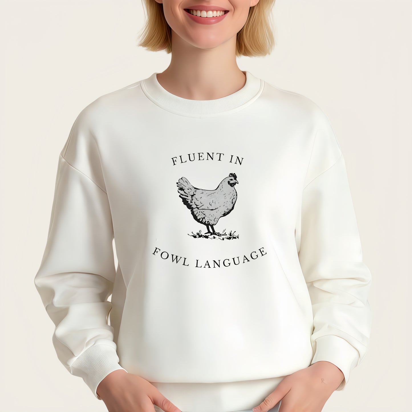 "FLUENT IN FOWL LANGUACE" iron-on transfers