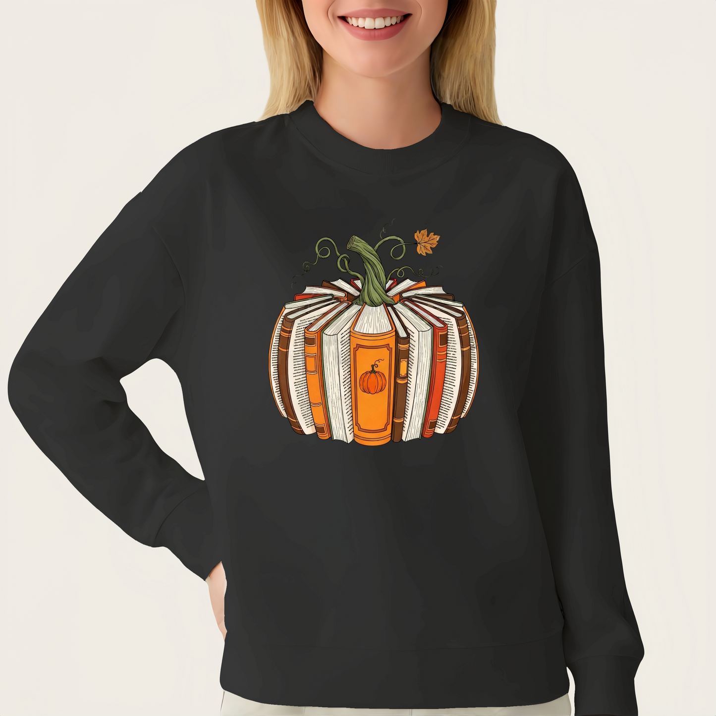 Book Pumpkin Fall DTF Heat Transfer Iron On