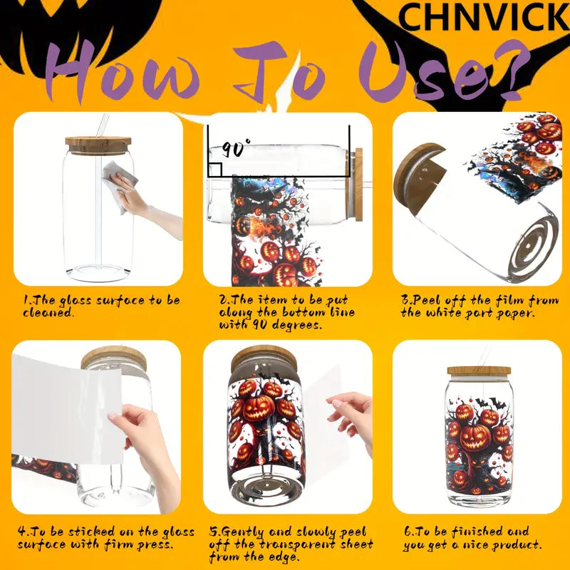 Halloween Pumpkin Tree Stickers (4-Pack)