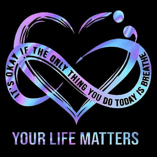 Designed for your life quote iron-on transfer