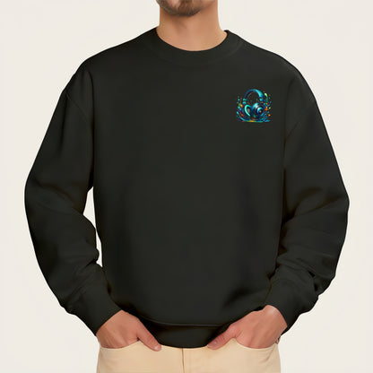 Splatter abstract 3D headphone pattern iron-on transfer sticker