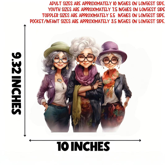 Cute Grandma Cartoon Iron-On Transfer Stickers