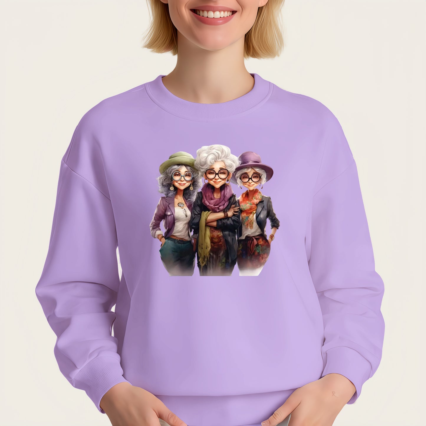 Cute Grandma Cartoon Iron-On Transfer Stickers