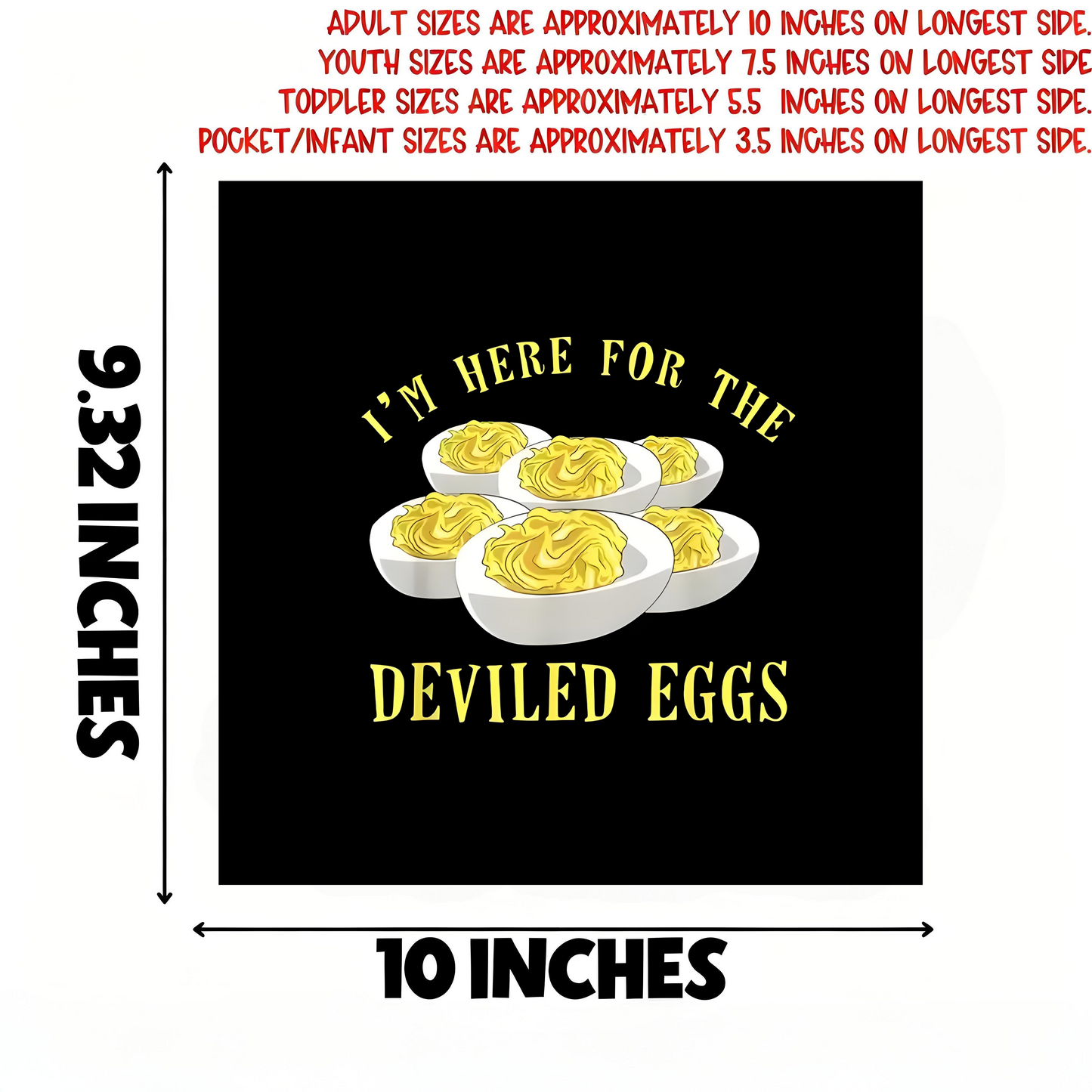 Funny cartoon disgusting egg rust iron transfer