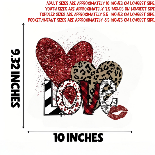 Leopard Heart Iron-On Transfer