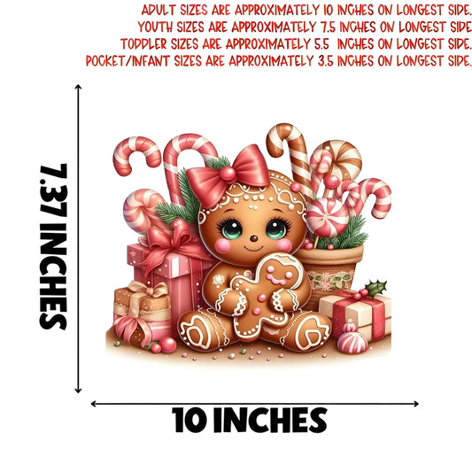 Christmas gingerbread man ironing transfer