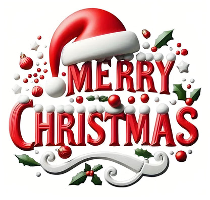 Christmas themed heat transfer stickers