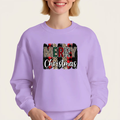 Christmas Colorful Patchwork Letter Hot Transfer Stickers