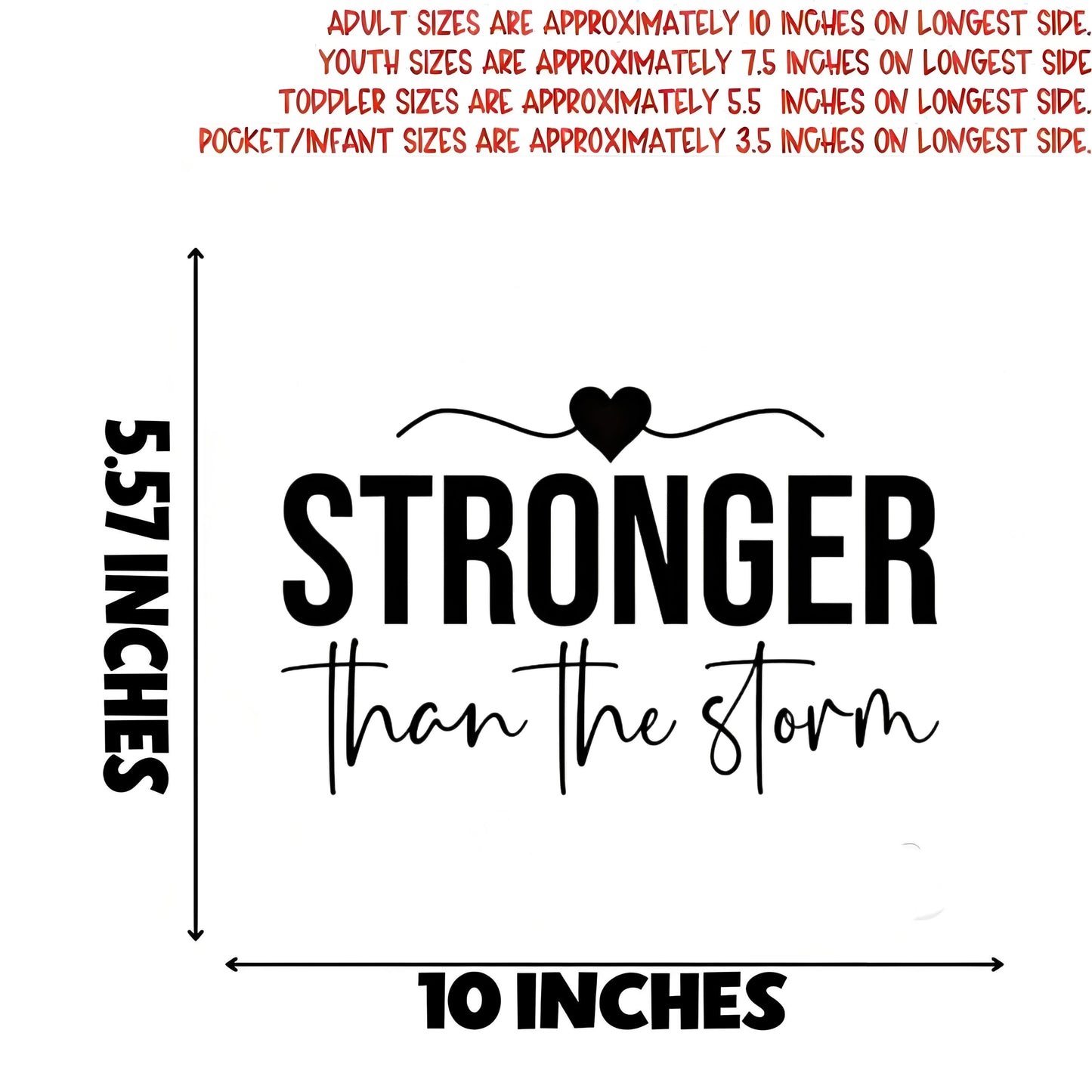 Classic black Faith Over Fear iron-on transfer