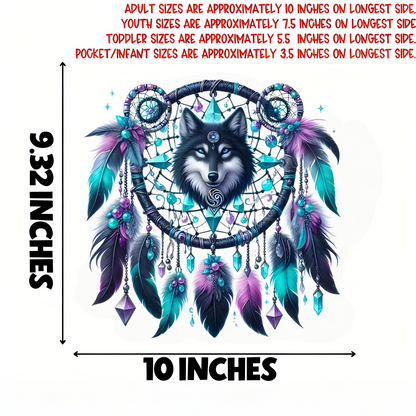 Wolf and Dream Iron-on Transfer