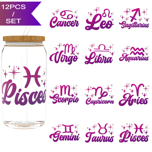 Zodiac animal design UV DTF transfer sticker