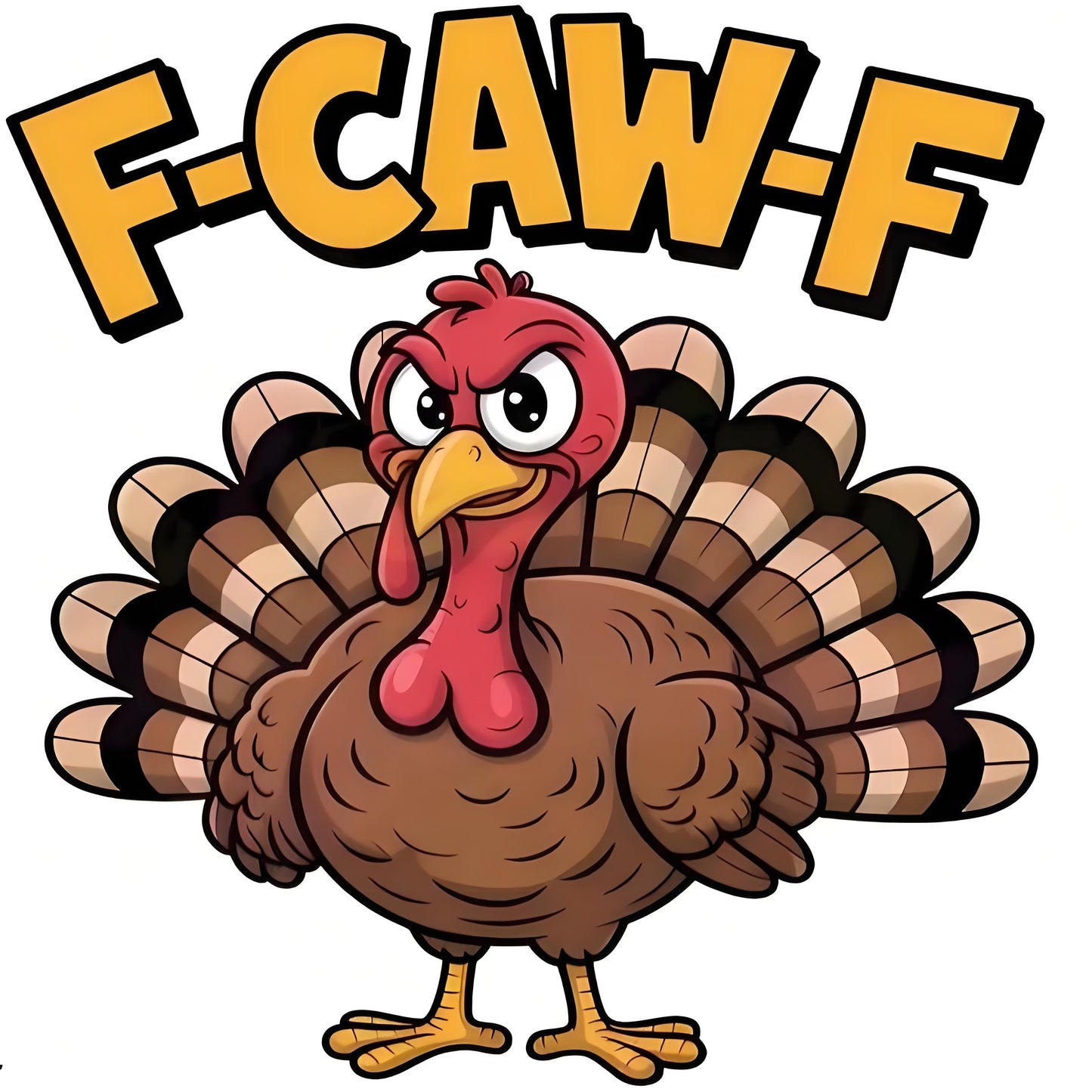 Funny Turkey F-CAW-F Heat Transfer Decal