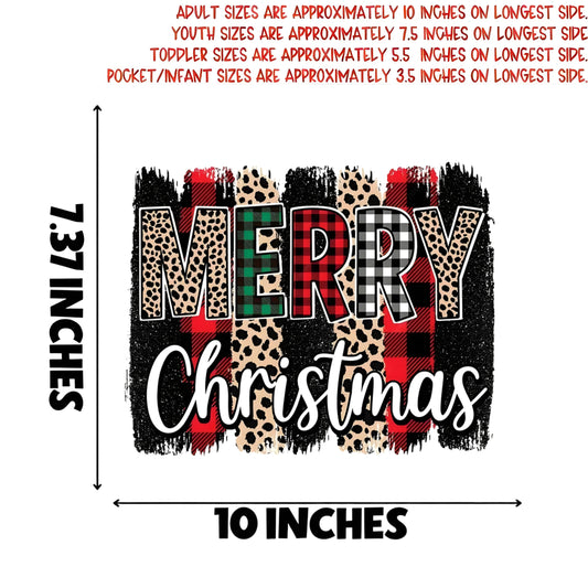 Christmas Colorful Patchwork Letter Hot Transfer Stickers