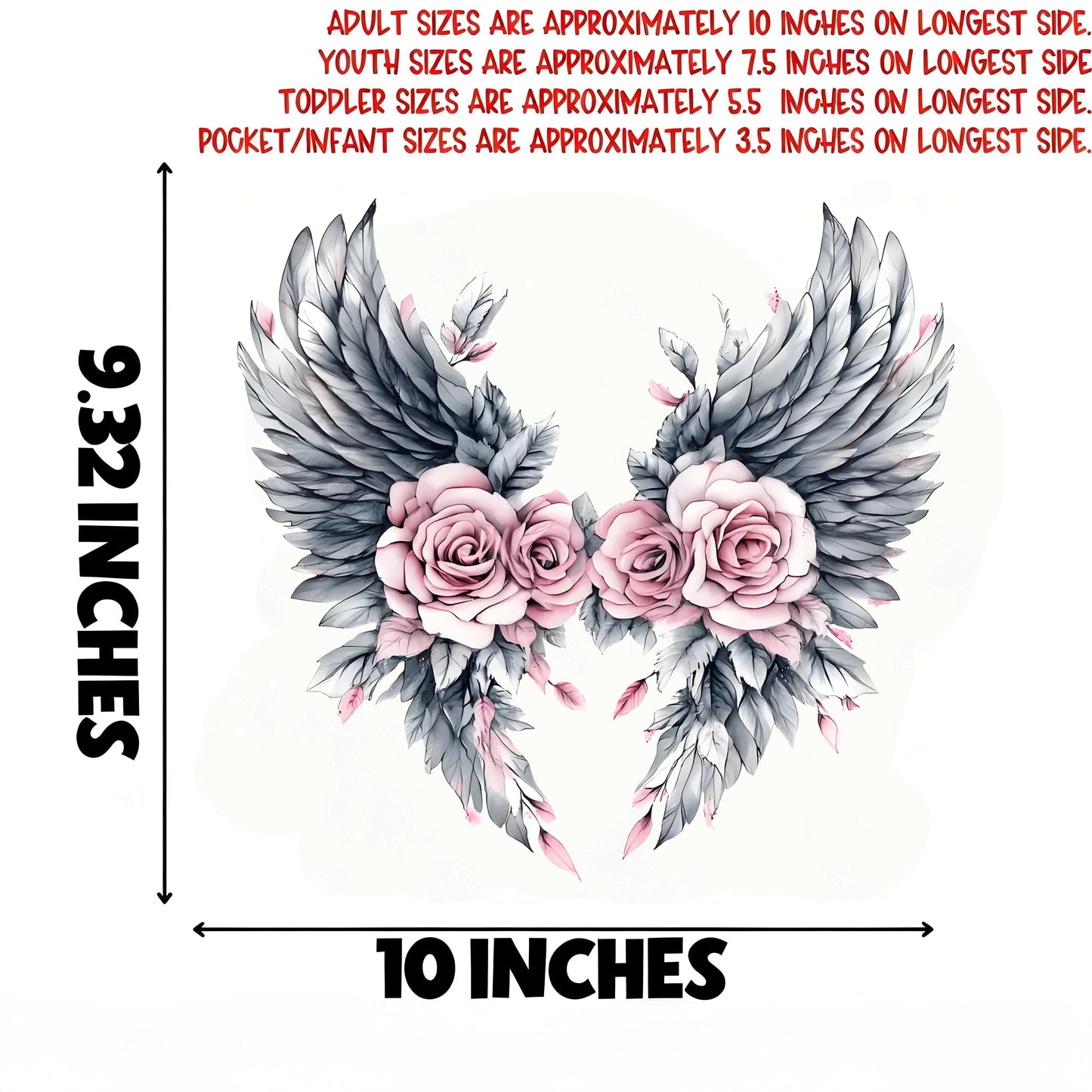 Angel Themed Vinyl Heat Transfer Stickers