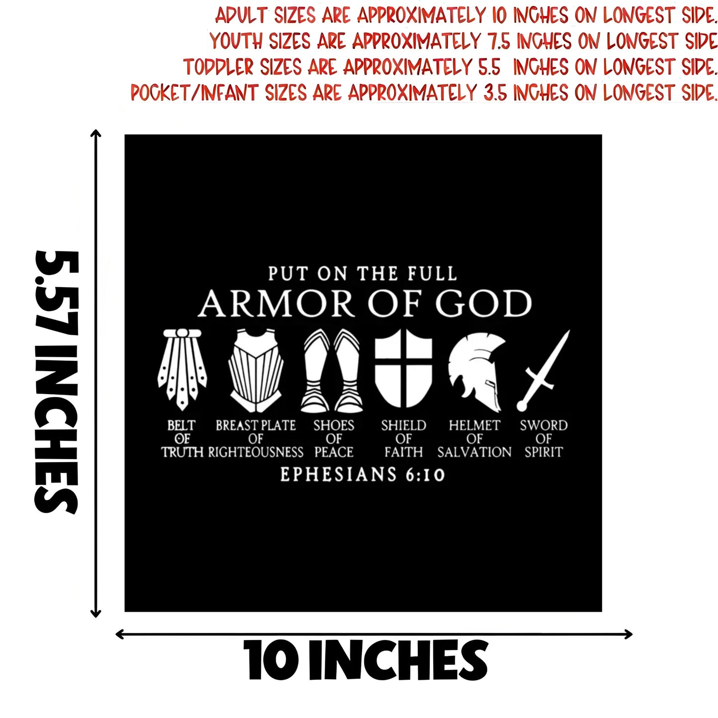 Armor of God Christian Faith Iron-On Patch