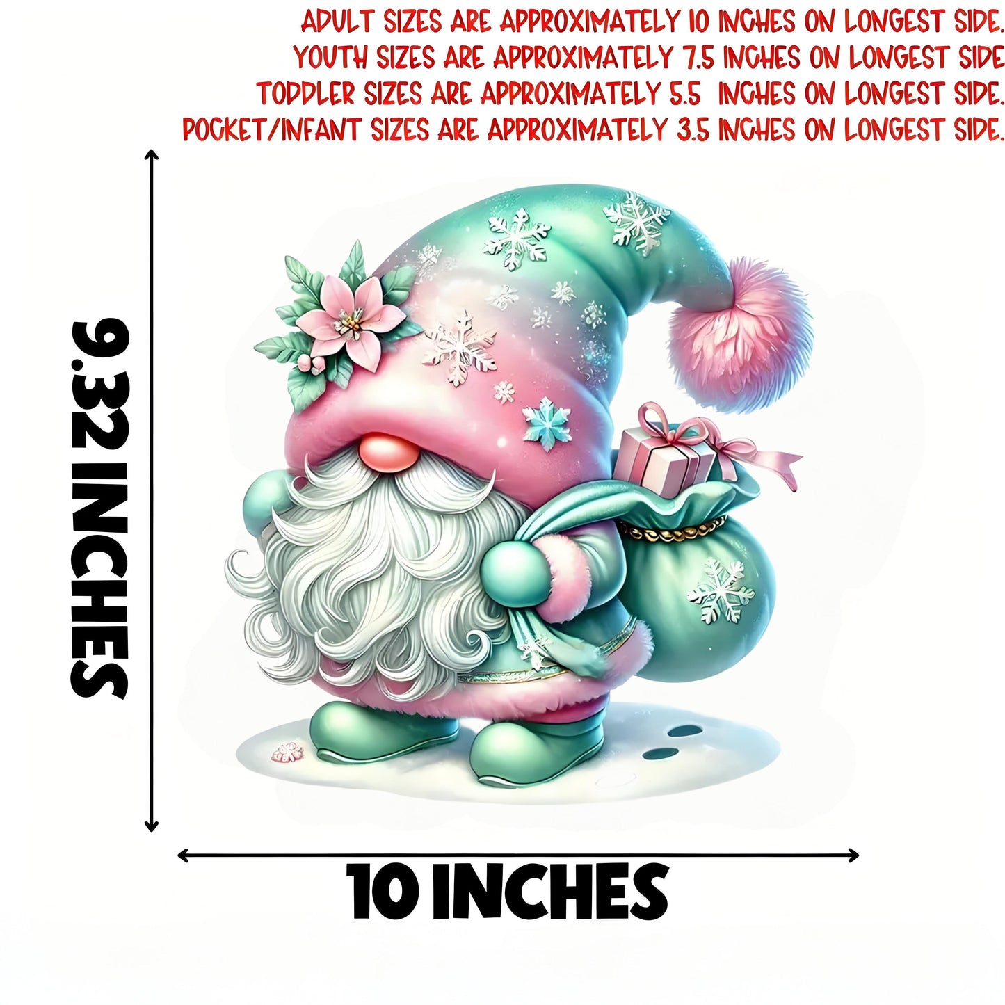 Christmas elf pattern heat transfer sticker