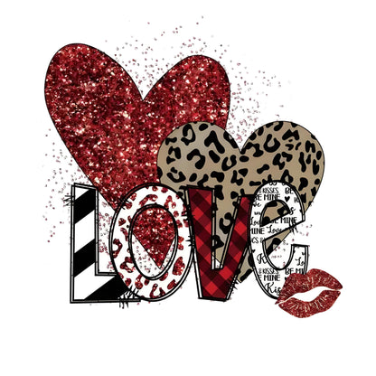 Leopard Heart Iron-On Transfer