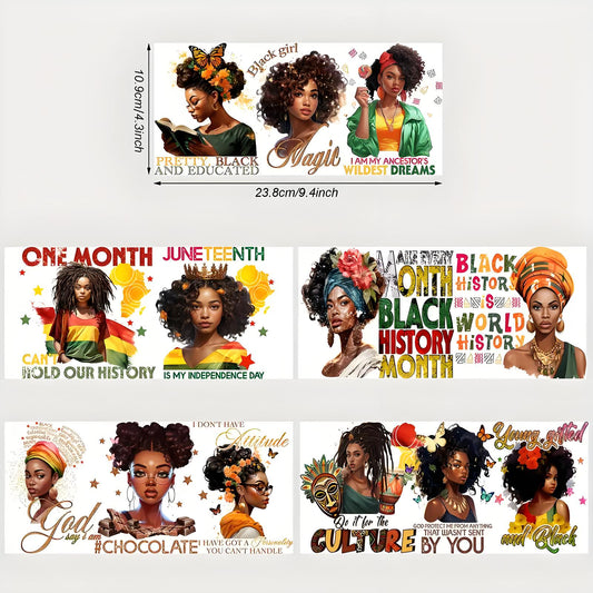 Cartoon Black Woman UV DTF Sticker
