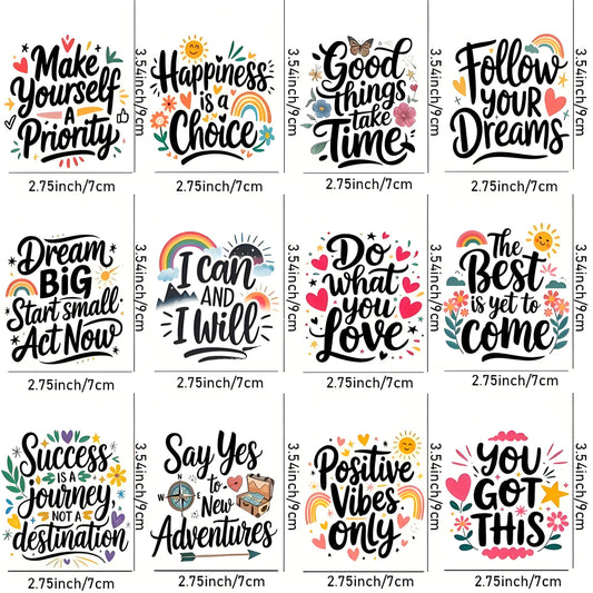 Positive Inspirational Quote UV DTF Mug Sticker