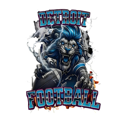 Detroit Football Iron-On Transfers
