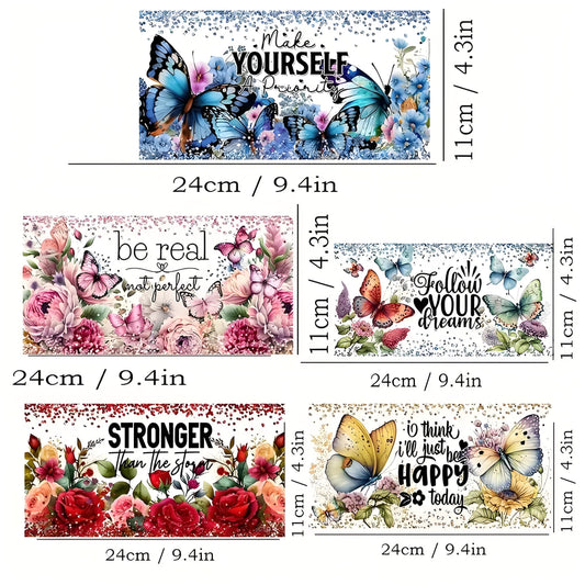 Postive UV DTF cup packaging decal printing sticker DTF transfer sticker 16 oz glass jar packaging