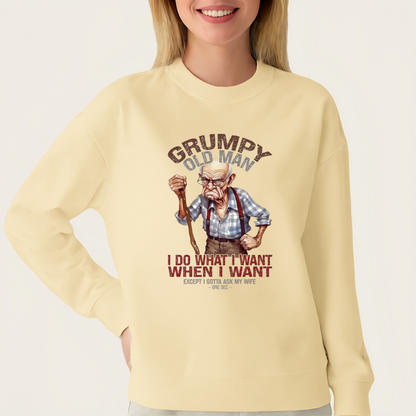 Funny "Grumpy Old Man" Iron-On Transfer