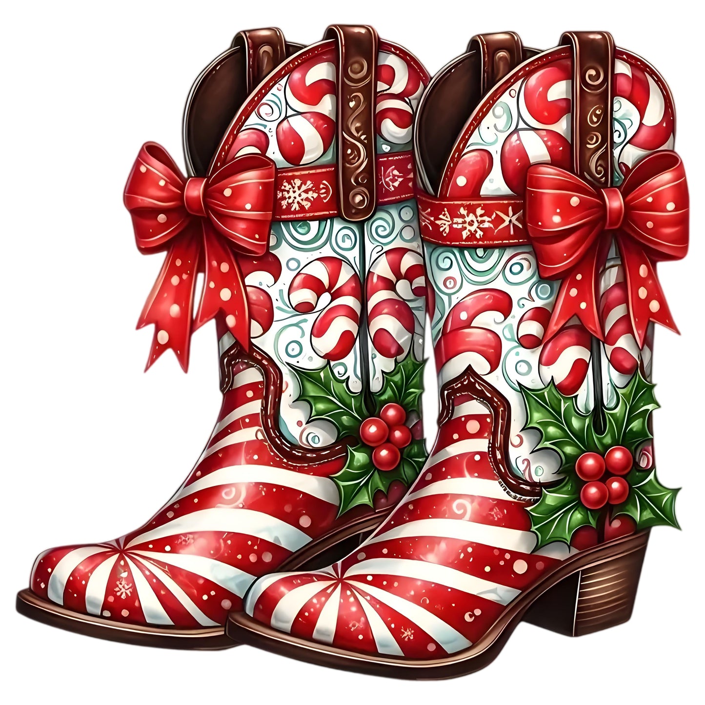 Christmas boot transfer stickers