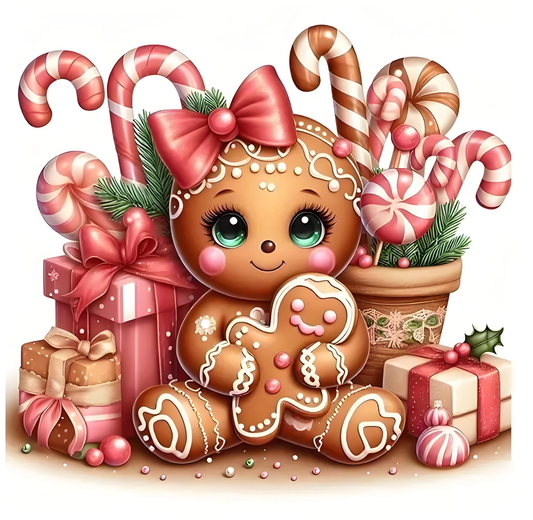 Christmas gingerbread man ironing transfer