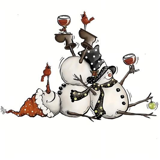 Christmas Snowman Theme Ironing Transfer