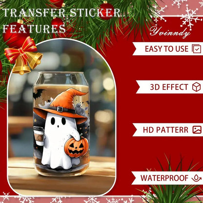 （12PCS/SET）Halloween Pumpkin Ghost UV DTF Transfer Paper Waterproof Scratc12